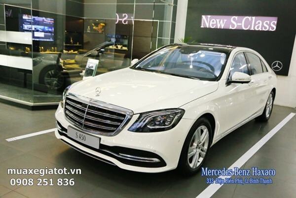 mercedes s450 2019 mau trang muaxegiatot vn - Đ&aacute;nh gi&aacute; xe Mercedes S450 2025: Nội thất được l&agrave;m mới sang trọng